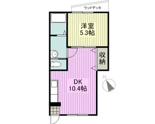 パークサイド【A102号室】の間取り