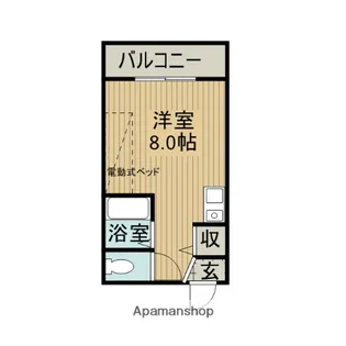 弐番館【105号室】の間取り