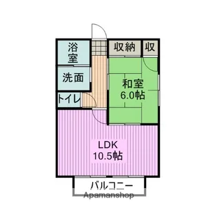 若菜ハイツ.【102号室】の間取り