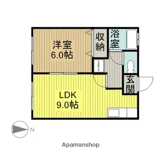 パティオ山ノ井【201号室】の間取り