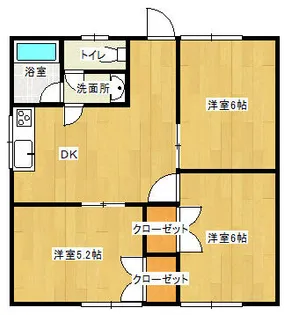 羽犬塚コーポ【203号室】の間取り
