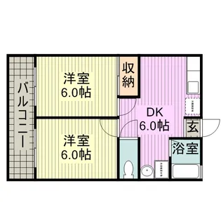 山ノ井弐番館【207号室】の間取り