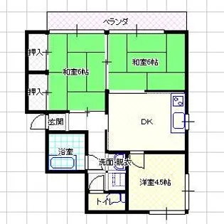 アーサ長浜【101号室】の間取り