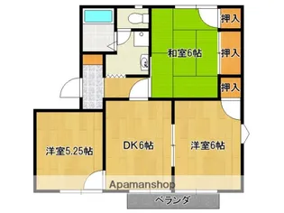 トーコクピア杉町【G201号室】の間取り