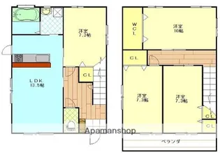 希泉タウンⅠ【E号室】の間取り