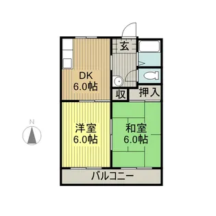 パープルハイツ【102号室】の間取り