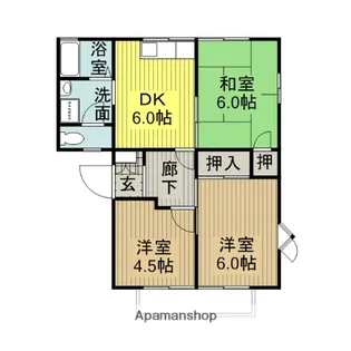 フレグランスハイツ【A101号室】の間取り
