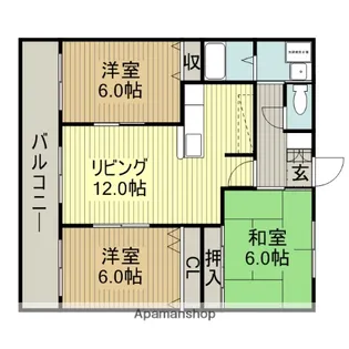 AMビル【Ⅱ102号室】の間取り