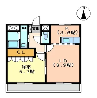 メゾンド・ショコラ【1階】の間取り