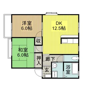 サンシャインハイツB棟【206号室】の間取り
