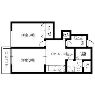 ラシーヌⅢ弐番館【1階】の間取り