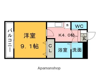 メルヴェール【202号室】の間取り