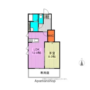 フェリオ玄ヶ野【A101号室】の間取り