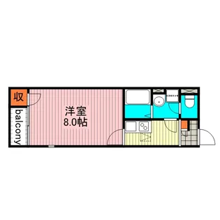レオネクストソラーナ西牟田【105号室】の間取り