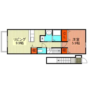 1LDKの間取り画像