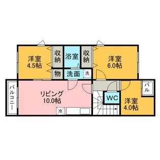 グランデール【205号室】の間取り