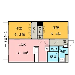 ファームタウン桜【203号室】の間取り