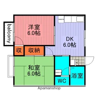 ハウスINUSA【102号室】の間取り