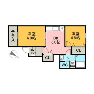 ウランタン壱番館【1階】の間取り