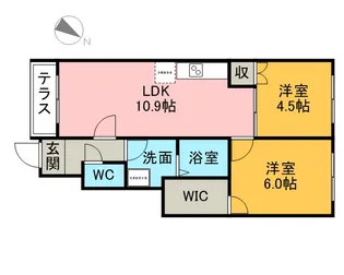 エムズプラザ【110号室】の間取り