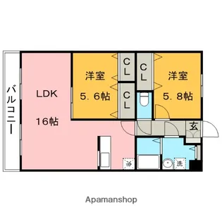 ルネス荒木一番館【1階】の間取り