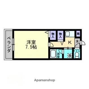 レイクサイドマンション【1階】の間取り