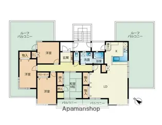 ウエルス昭代【4階】の間取り