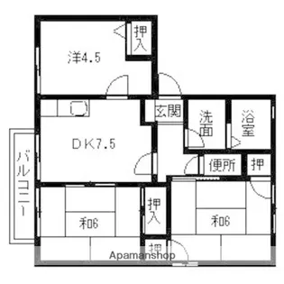 コンダクトヴィレッジ重留D棟【1階】の間取り