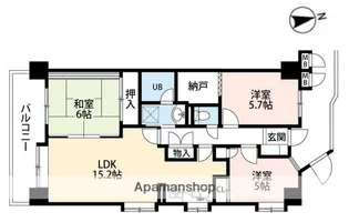 室見パークマンション【4階】の間取り