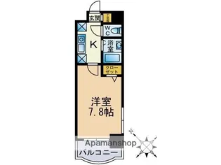 リヴィエール天神南【7階】の間取り