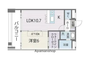 ラドゥーナ・ビルディング【4階】の間取り