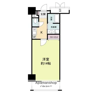 1Kの間取り画像