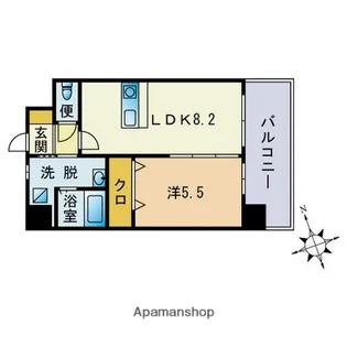 福岡県福岡市中央区大名1丁目【マンション】の間取り