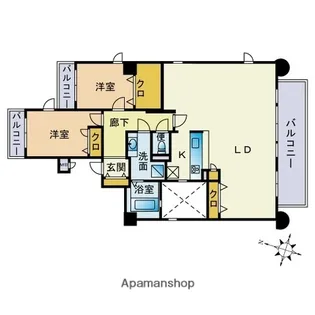 エステートマンション大濠フローレス【4階】の間取り