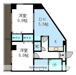 プチパレット浄水【2階】の間取り