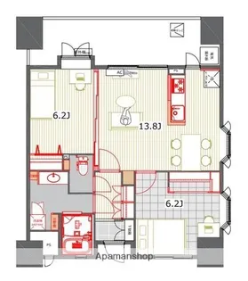 アントゥール薬院【11階】の間取り