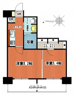 ステイツ姪浜駅前【10階】の間取り