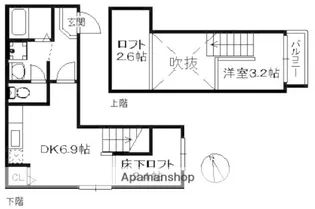 ポラリス西新【1階】の間取り