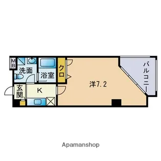 ヴィブエル西新【1階】の間取り