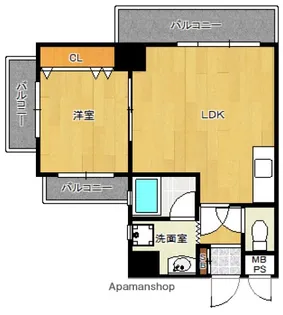 ニューライフ大濠【2階】の間取り