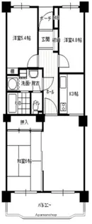 大名サンハイツ【9階】の間取り