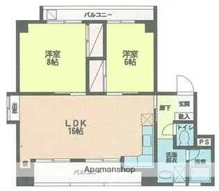 八千代ビル玉川【5階】の間取り