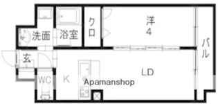 ROOX高宮Ⅱ【4階】の間取り
