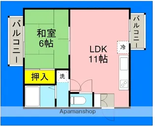 徳島コーポ【2階】の間取り