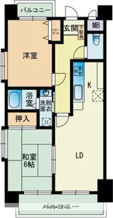 マジェスティ平尾【4階】の間取り