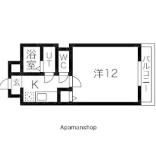 ル・レーヴ薬院【6階】の間取り