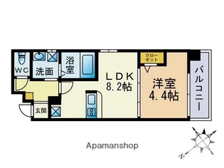 アール平和【1階】の間取り