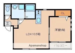 プルデント美野島【3階】の間取り
