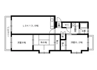 サンハイツやひろ【2階】の間取り
