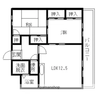川原田マンション【5階】の間取り